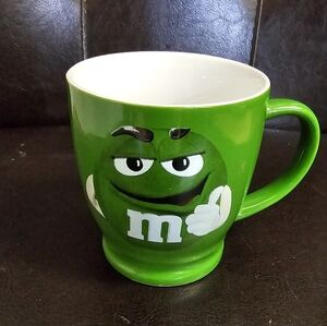 Green M&M Design Tea Cup Mug